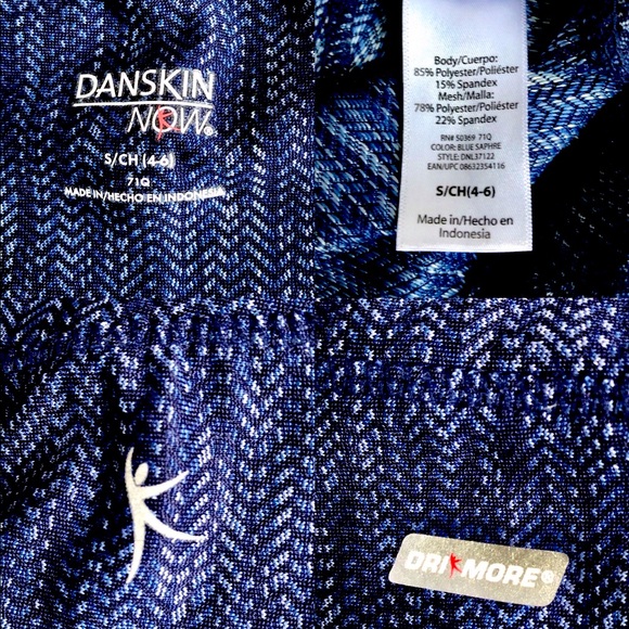 DANSKIN Capri Leggings Yoga Active Blue Small - Picture 5 of 14